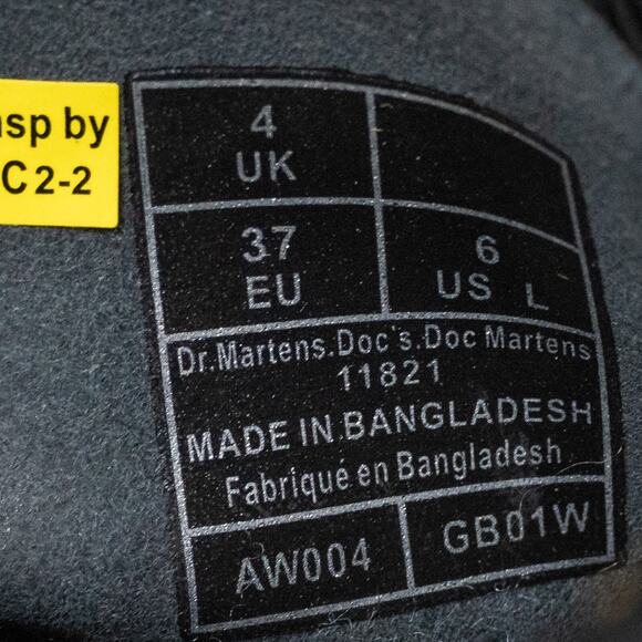 Dr Martens 11821 Combat Boots Women's Sz 6 Black Patent Leather NWOB - Picture 5 of 6